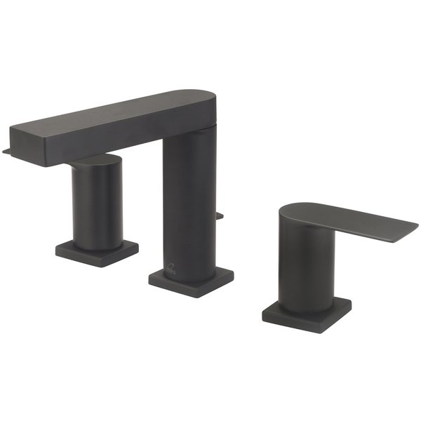 Olympia Two Handle Lavatory Widespread Faucet in Matte Black L-7400-MB